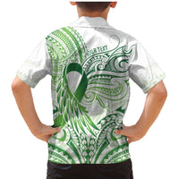 Its Okay Green Ribbon Personalised Family Matching Mermaid Dress and Hawaiian Shirt Polynesian Depression Awareness LT9 - Polynesian Pride