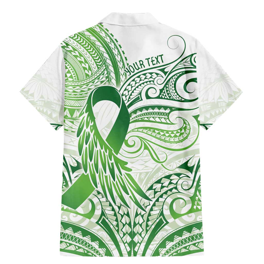 Its Okay Green Ribbon Personalised Family Matching Mermaid Dress and Hawaiian Shirt Polynesian Depression Awareness LT9 - Polynesian Pride