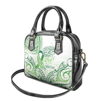 Its Okay Green Ribbon Personalised Shoulder Handbag Polynesian Depression Awareness LT9 - Polynesian Pride