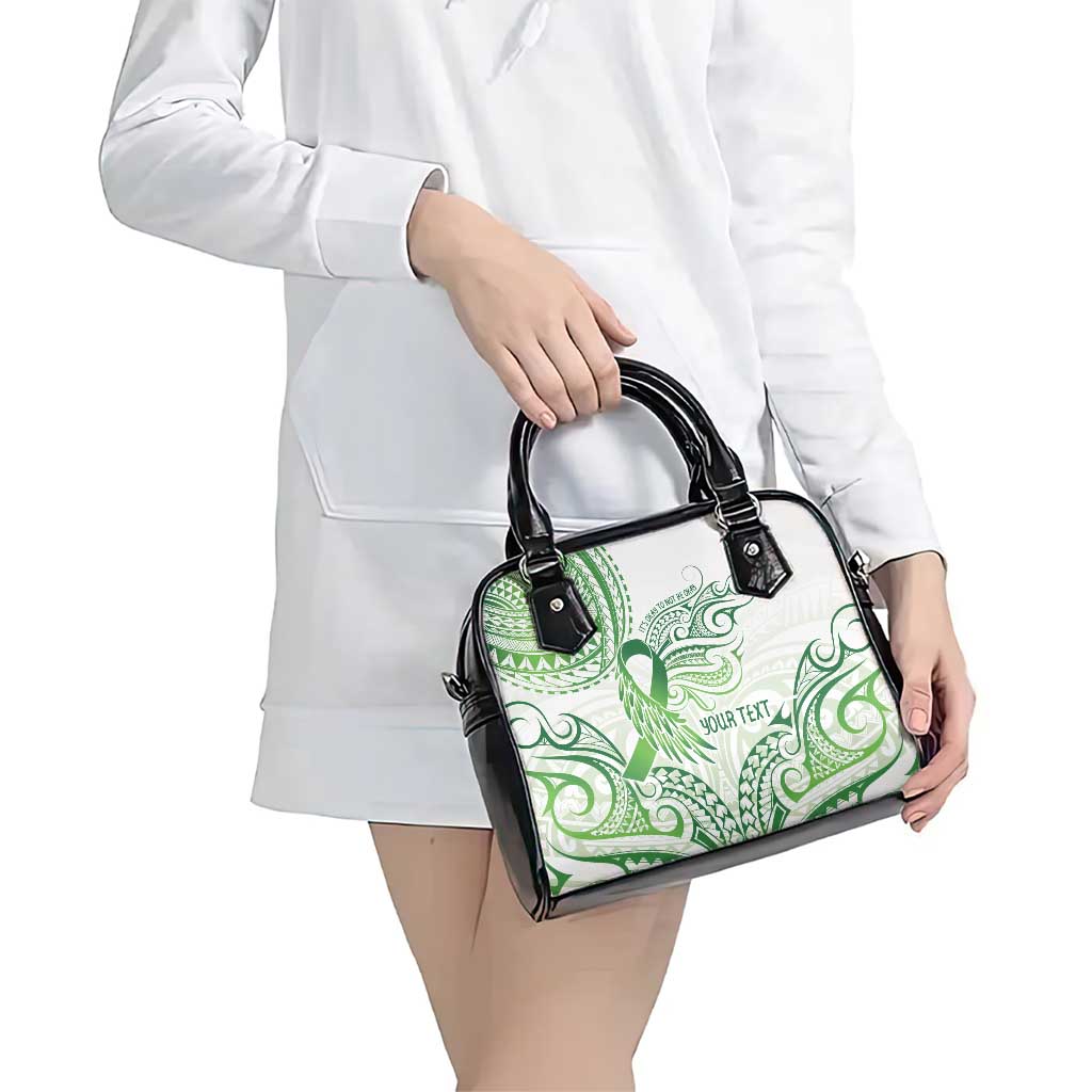 Its Okay Green Ribbon Personalised Shoulder Handbag Polynesian Depression Awareness LT9 - Polynesian Pride