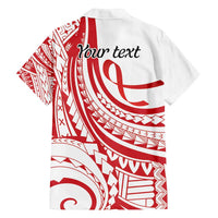 Know Your Status Red Ribbon Personalised Family Matching Long Sleeve Bodycon Dress and Hawaiian Shirt Polynesian AIDS Awareness LT9 - Polynesian Pride