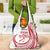 Know Your Status Red Ribbon Personalised Grocery Bag Polynesian AIDS Awareness