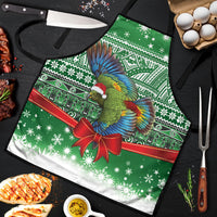New Zealand Kea Bird Christmas Apron Maori Inspired Knitted Patterns LT9 Green - Polynesian Pride