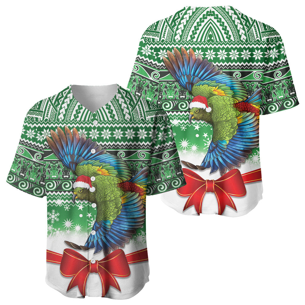 New Zealand Kea Bird Christmas Baseball Jersey Maori Inspired Knitted Patterns LT9 - Polynesian Pride