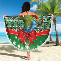 New Zealand Kea Bird Christmas Beach Blanket Maori Inspired Knitted Patterns LT9 - Polynesian Pride