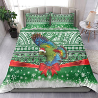 New Zealand Kea Bird Christmas Bedding Set Maori Inspired Knitted Patterns LT9 - Polynesian Pride