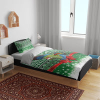 New Zealand Kea Bird Christmas Bedding Set Maori Inspired Knitted Patterns LT9 - Polynesian Pride
