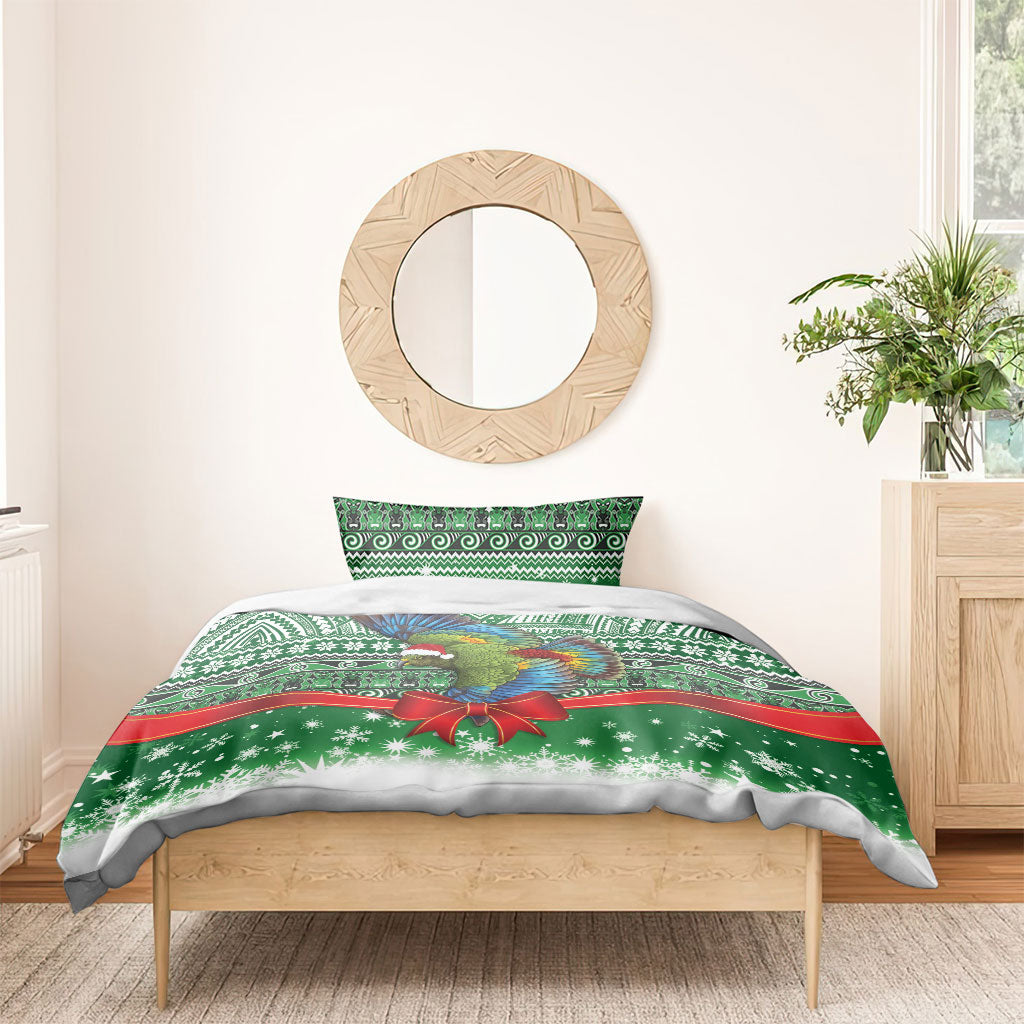 New Zealand Kea Bird Christmas Bedding Set Maori Inspired Knitted Patterns LT9 - Polynesian Pride