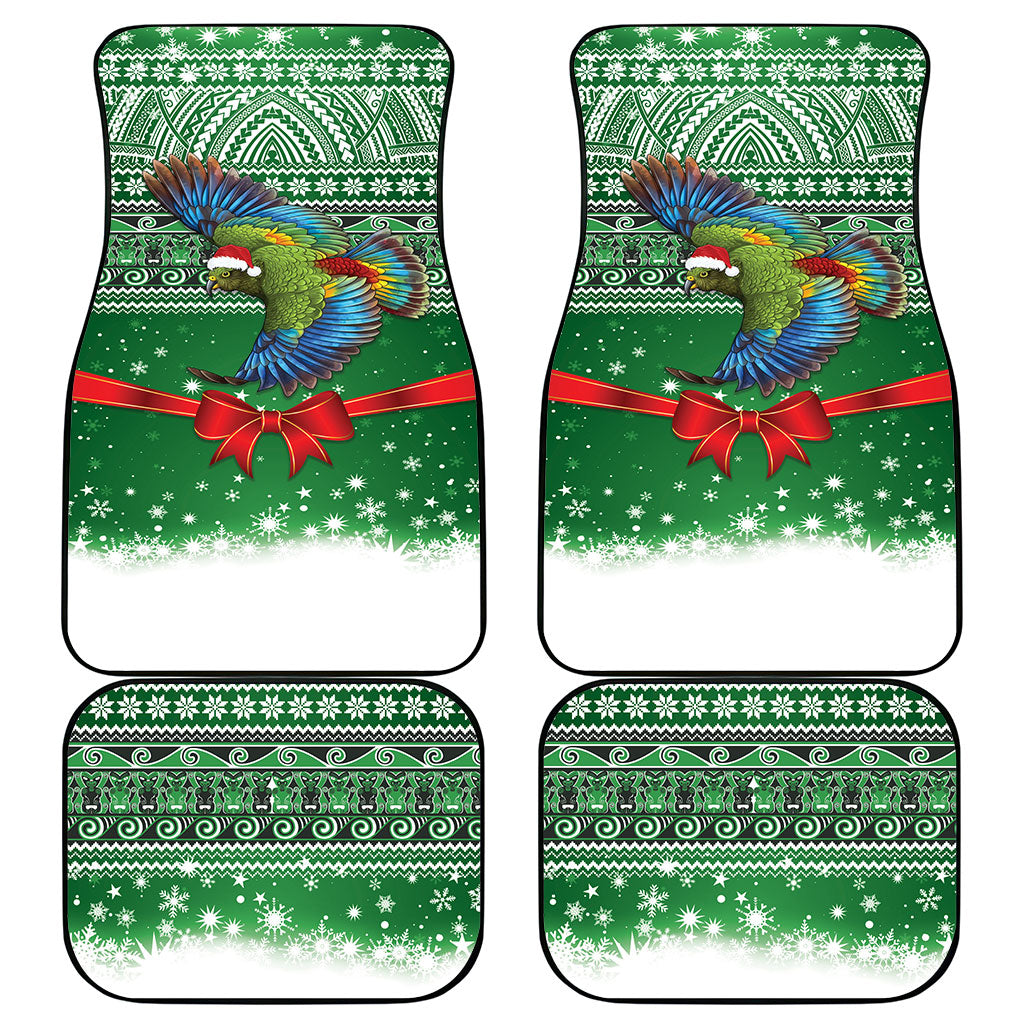 New Zealand Kea Bird Christmas Car Mats Maori Inspired Knitted Patterns LT9 - Polynesian Pride