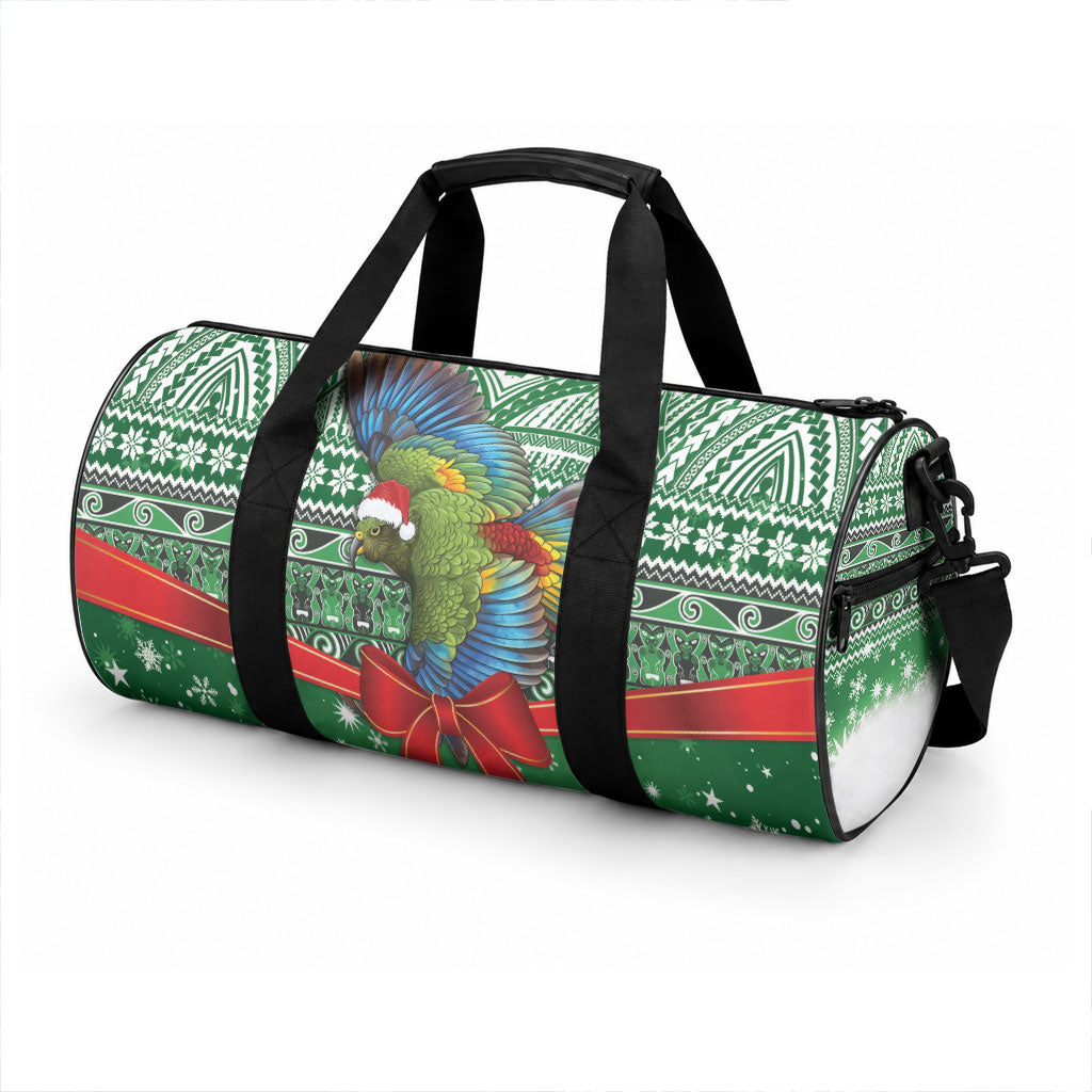New Zealand Kea Bird Christmas Duffle Bag Maori Inspired Knitted Patterns LT9 - Polynesian Pride