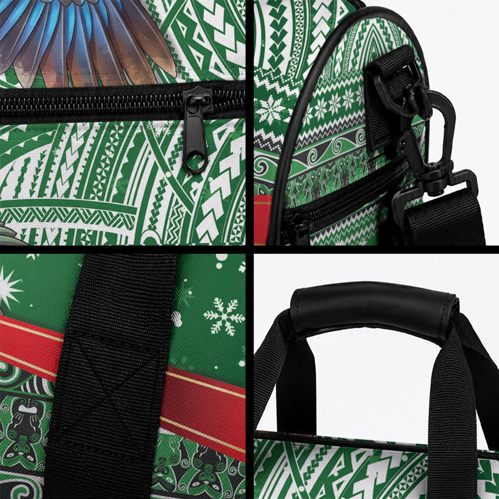 New Zealand Kea Bird Christmas Duffle Bag Maori Inspired Knitted Patterns LT9 - Polynesian Pride