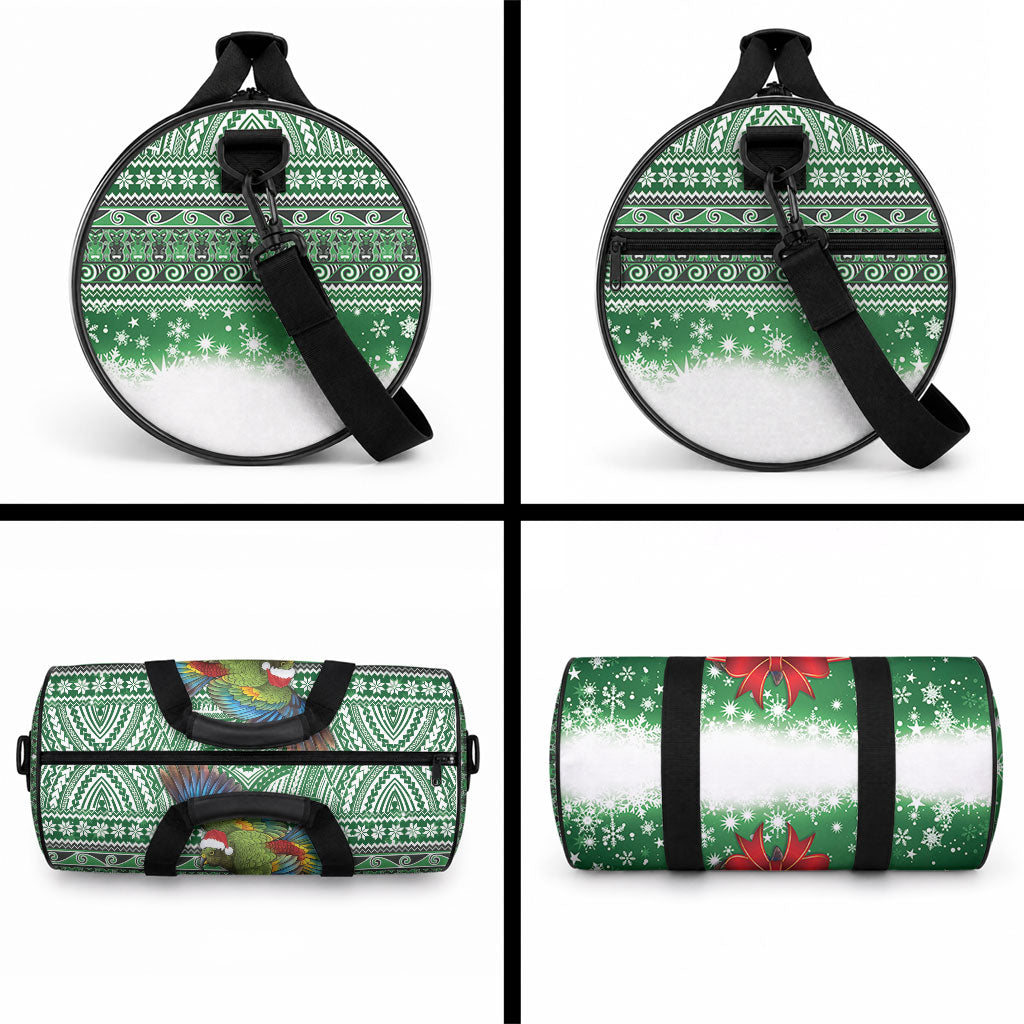New Zealand Kea Bird Christmas Duffle Bag Maori Inspired Knitted Patterns LT9 - Polynesian Pride