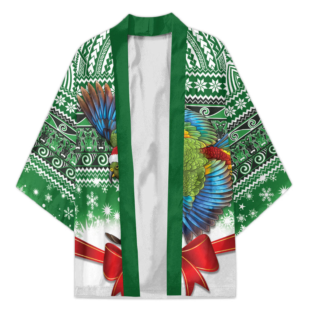 New Zealand Kea Bird Christmas Kimono Maori Inspired Knitted Patterns