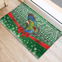 New Zealand Kea Bird Christmas Rubber Doormat Maori Inspired Knitted Patterns LT9 - Polynesian Pride