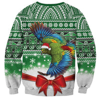 New Zealand Kea Bird Christmas Sweatshirt Maori Inspired Knitted Patterns LT9 - Polynesian Pride