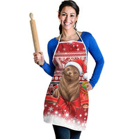 New Zealand Kekeno Seal Christmas Apron Maori Inspired Knitted Patterns LT9 - Polynesian Pride