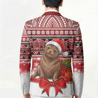 New Zealand Kekeno Seal Christmas Blazer Maori Inspired Knitted Patterns LT9 - Polynesian Pride