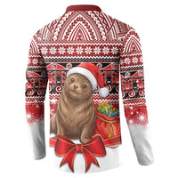 New Zealand Kekeno Seal Christmas Button Sweatshirt Maori Inspired Knitted Patterns LT9 - Polynesian Pride