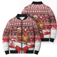 New Zealand Kiwi Bird Christmas Bomber Puffer Jacket Maori Inspired Knitted Patterns LT9 - Polynesian Pride