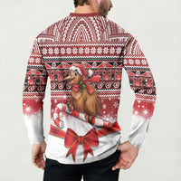 New Zealand Kiwi Bird Christmas Button Sweatshirt Maori Inspired Knitted Patterns LT9 - Polynesian Pride