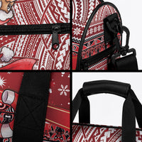 New Zealand Kiwi Bird Christmas Duffle Bag Maori Inspired Knitted Patterns LT9 - Polynesian Pride