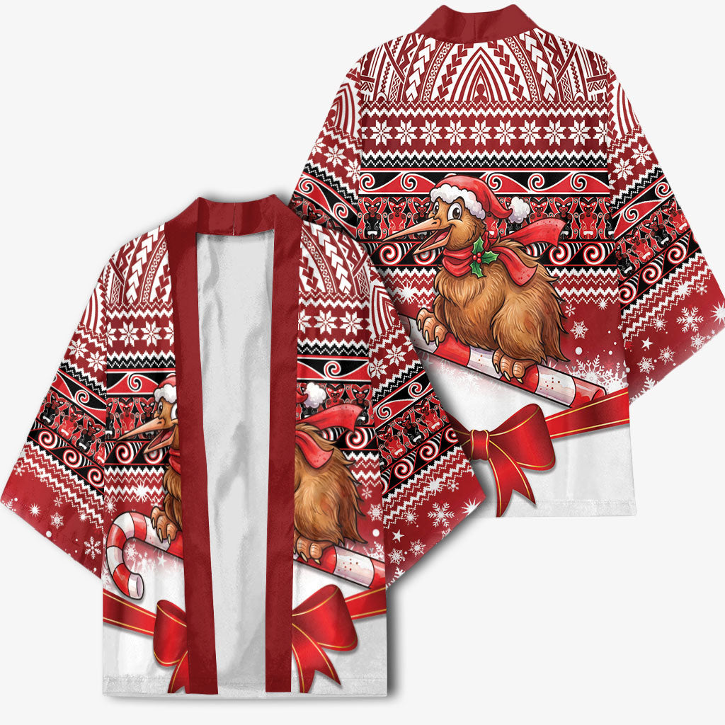 New Zealand Kiwi Bird Christmas Kimono Maori Inspired Knitted Patterns LT9 - Polynesian Pride