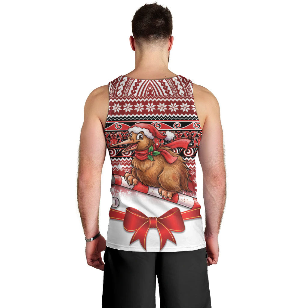 New Zealand Kiwi Bird Christmas Men Tank Top Maori Inspired Knitted Patterns LT9 - Polynesian Pride