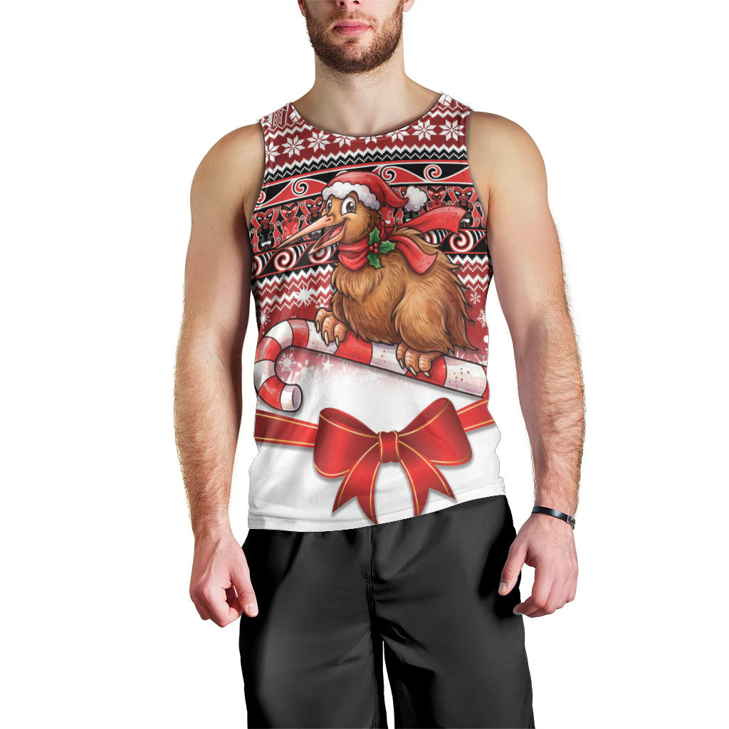 New Zealand Kiwi Bird Christmas Men Tank Top Maori Inspired Knitted Patterns LT9 - Polynesian Pride
