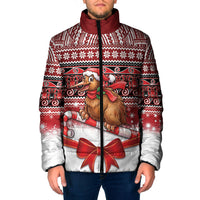 New Zealand Kiwi Bird Christmas Padded Jacket Maori Inspired Knitted Patterns LT9 Men Red - Polynesian Pride