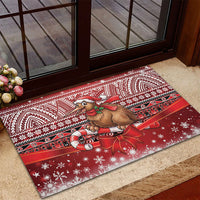 New Zealand Kiwi Bird Christmas Rubber Doormat Maori Inspired Knitted Patterns LT9 - Polynesian Pride