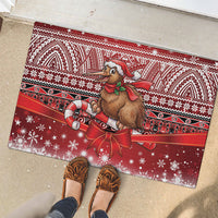 New Zealand Kiwi Bird Christmas Rubber Doormat Maori Inspired Knitted Patterns LT9 - Polynesian Pride