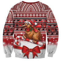 New Zealand Kiwi Bird Christmas Sweatshirt Maori Inspired Knitted Patterns LT9 - Polynesian Pride