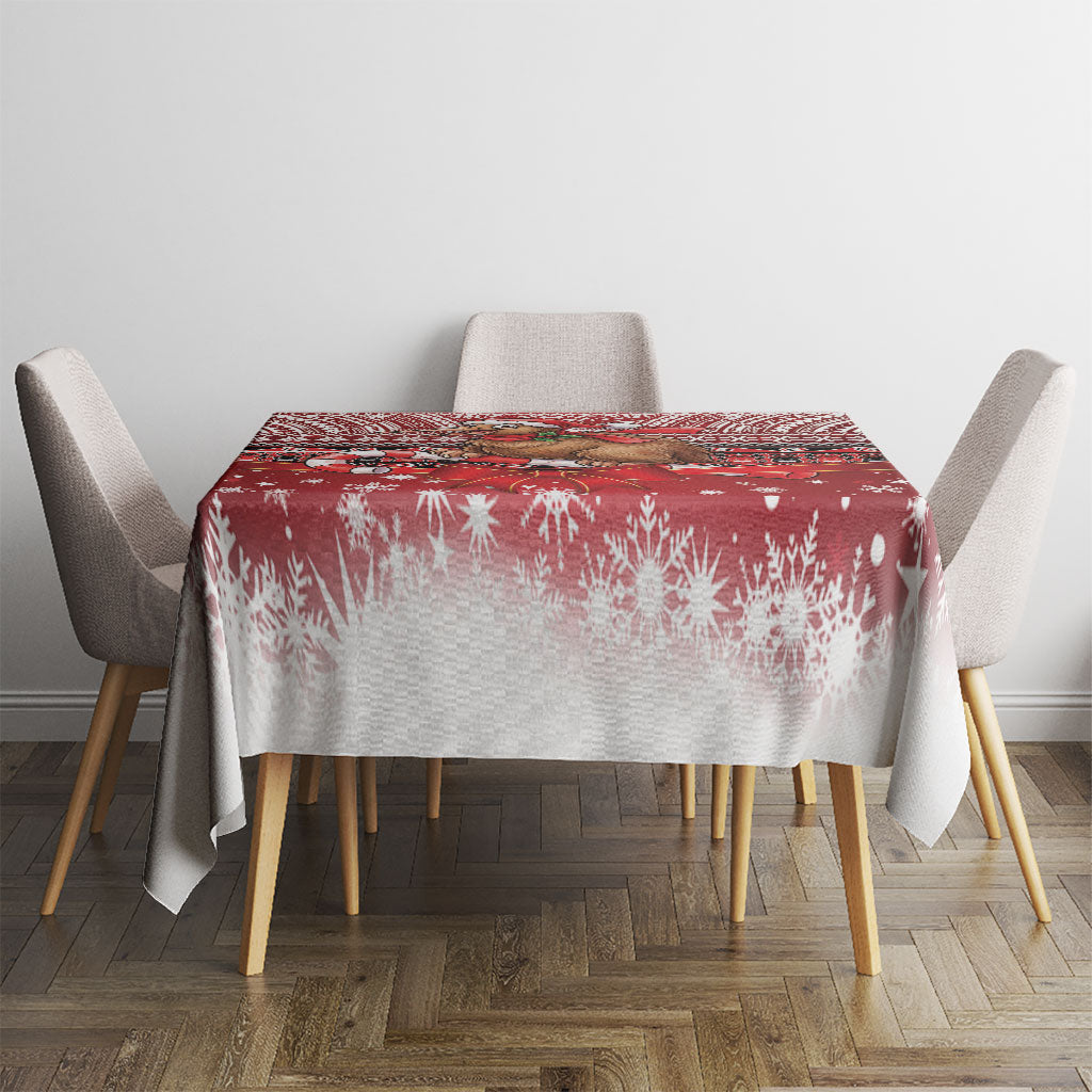 New Zealand Kiwi Bird Christmas Tablecloth Maori Inspired Knitted Patterns LT9 - Polynesian Pride