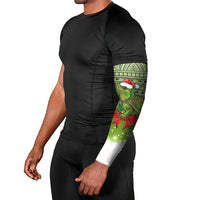 New Zealand Tuatara Christmas Arm Sleeves Maori Inspired Knitted Patterns LT9 - Polynesian Pride