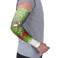 New Zealand Tuatara Christmas Arm Sleeves Maori Inspired Knitted Patterns LT9 - Polynesian Pride