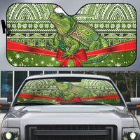 New Zealand Tuatara Christmas Auto Sun Shade Maori Inspired Knitted Patterns