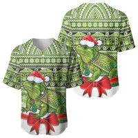 New Zealand Tuatara Christmas Baseball Jersey Maori Inspired Knitted Patterns