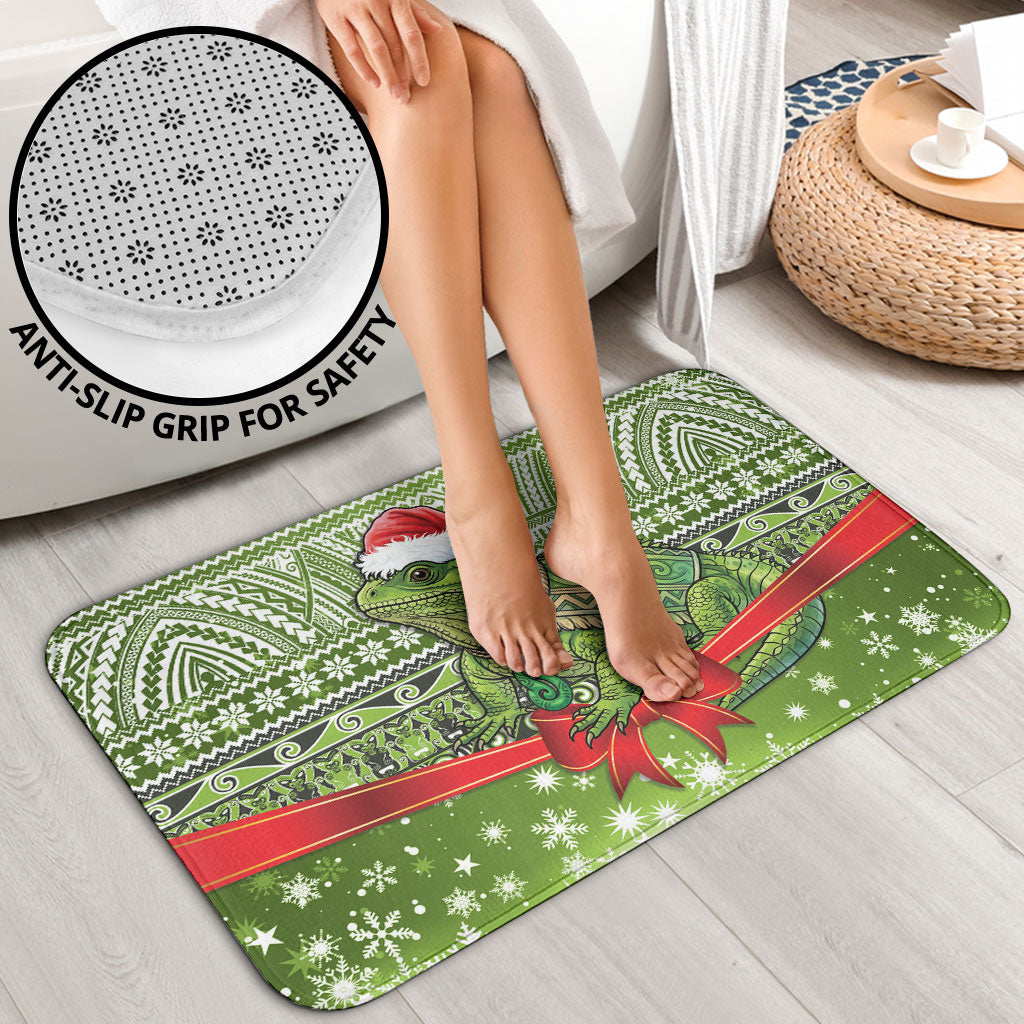 New Zealand Tuatara Christmas Bathroom Set Maori Inspired Knitted Patterns LT9 - Polynesian Pride