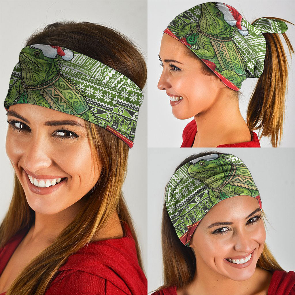 New Zealand Tuatara Christmas Neck Gaiter Maori Inspired Knitted Patterns LT9 - Polynesian Pride