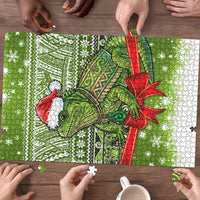 New Zealand Tuatara Christmas Puzzle Maori Inspired Knitted Patterns LT9 - Polynesian Pride