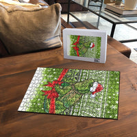 New Zealand Tuatara Christmas Puzzle Maori Inspired Knitted Patterns LT9 - Polynesian Pride