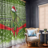 New Zealand Tuatara Christmas Window Curtain Maori Inspired Knitted Patterns LT9 - Polynesian Pride