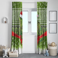 New Zealand Tuatara Christmas Window Curtain Maori Inspired Knitted Patterns LT9 - Polynesian Pride