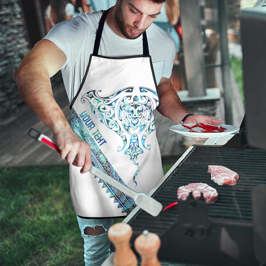 Kahui Whetu Paua shell Kowhaiwhai Taniko Personalised Apron Manta Ray Shark-Turtle Maori Tribal Style