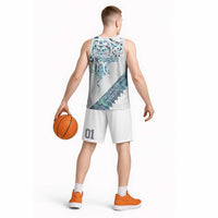 Kahui Whetu Paua shell Kowhaiwhai Taniko Personalised Basketball Jersey Manta Ray Shark-Turtle Maori Tribal Style LT9 - Polynesian Pride