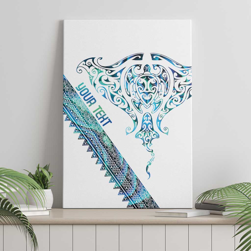 Kahui Whetu Paua shell Kowhaiwhai Taniko Personalised Canvas Wall Art Manta Ray Shark-Turtle Maori Tribal Style