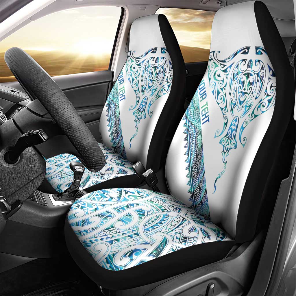 Kahui Whetu Paua shell Kowhaiwhai Taniko Personalised Car Seat Cover Manta Ray Shark-Turtle Maori Tribal Style