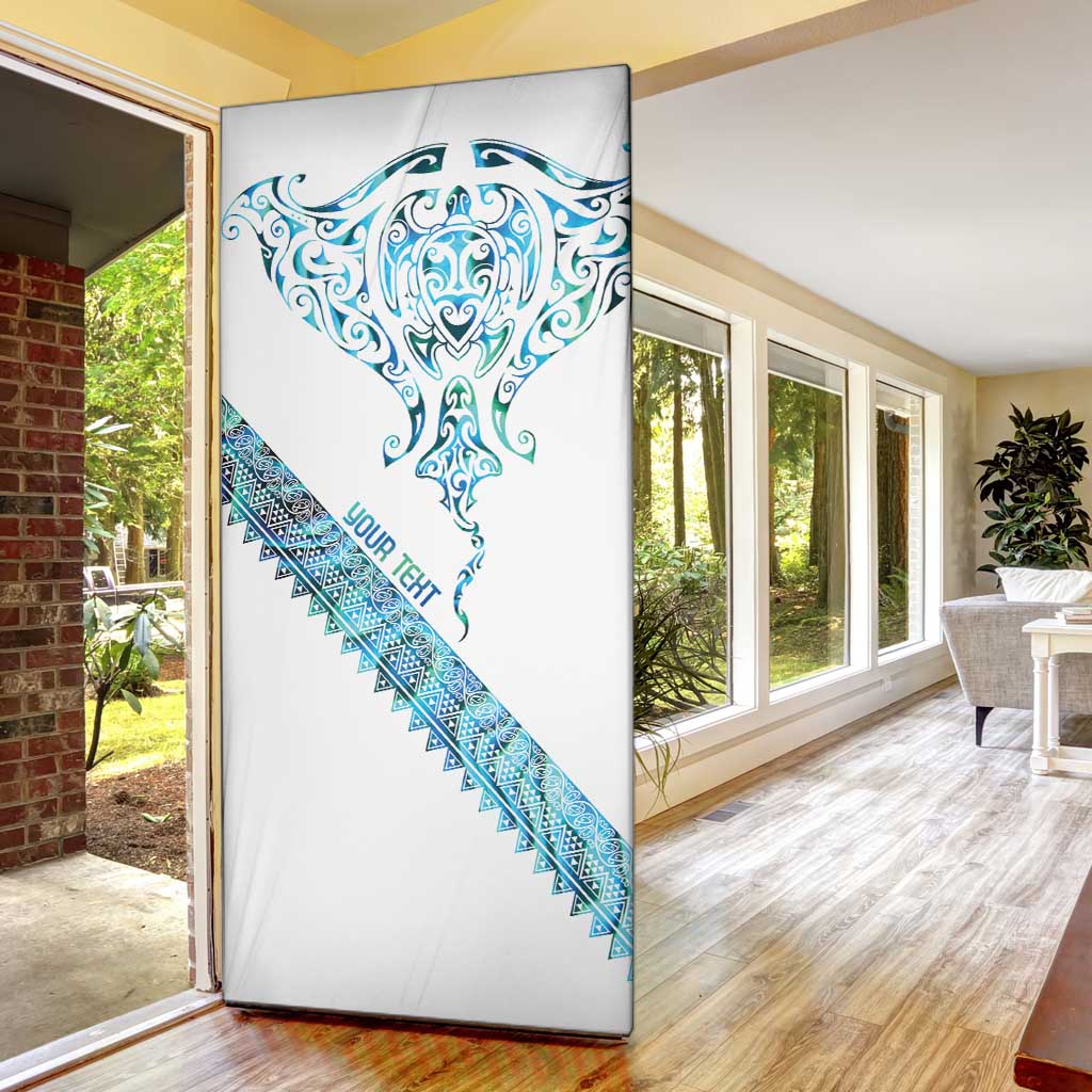 Kahui Whetu Paua shell Kowhaiwhai Taniko Personalised Door Cover Manta Ray Shark-Turtle Maori Tribal Style LT9 - Polynesian Pride