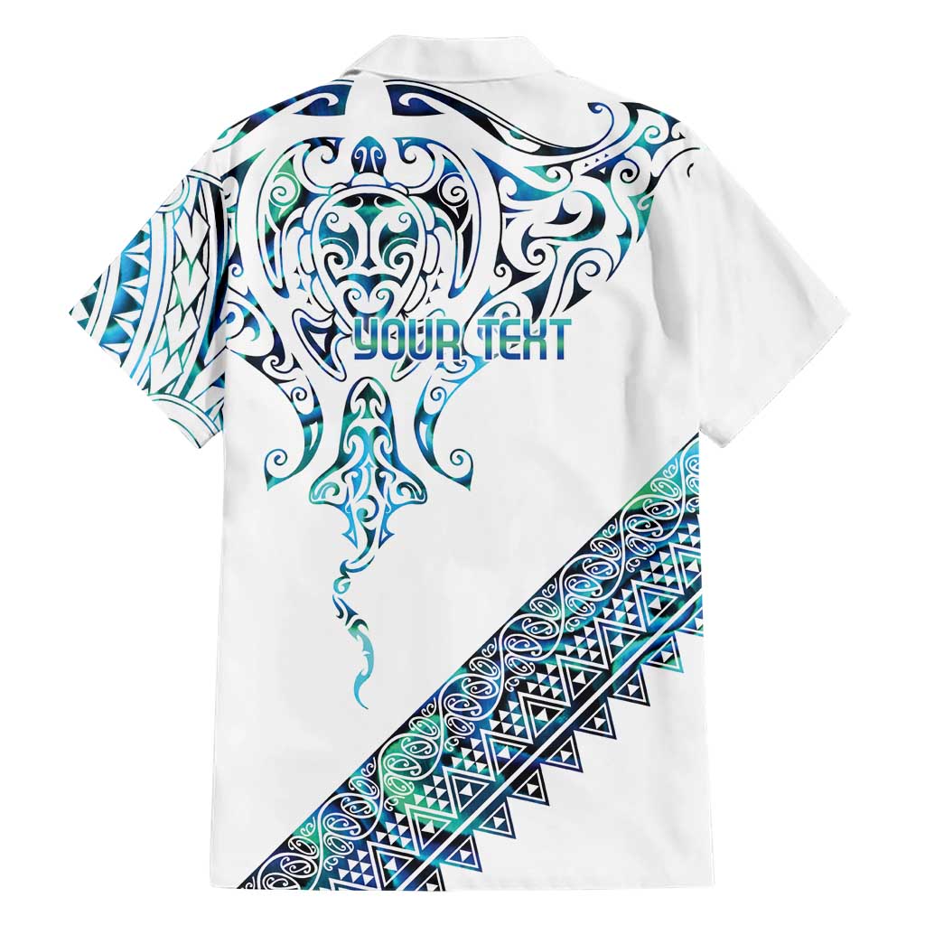 Kahui Whetu Paua shell Kowhaiwhai Taniko Personalised Family Matching Summer Maxi Dress and Hawaiian Shirt Manta Ray Shark-Turtle Maori Tribal Style LT9 - Polynesian Pride