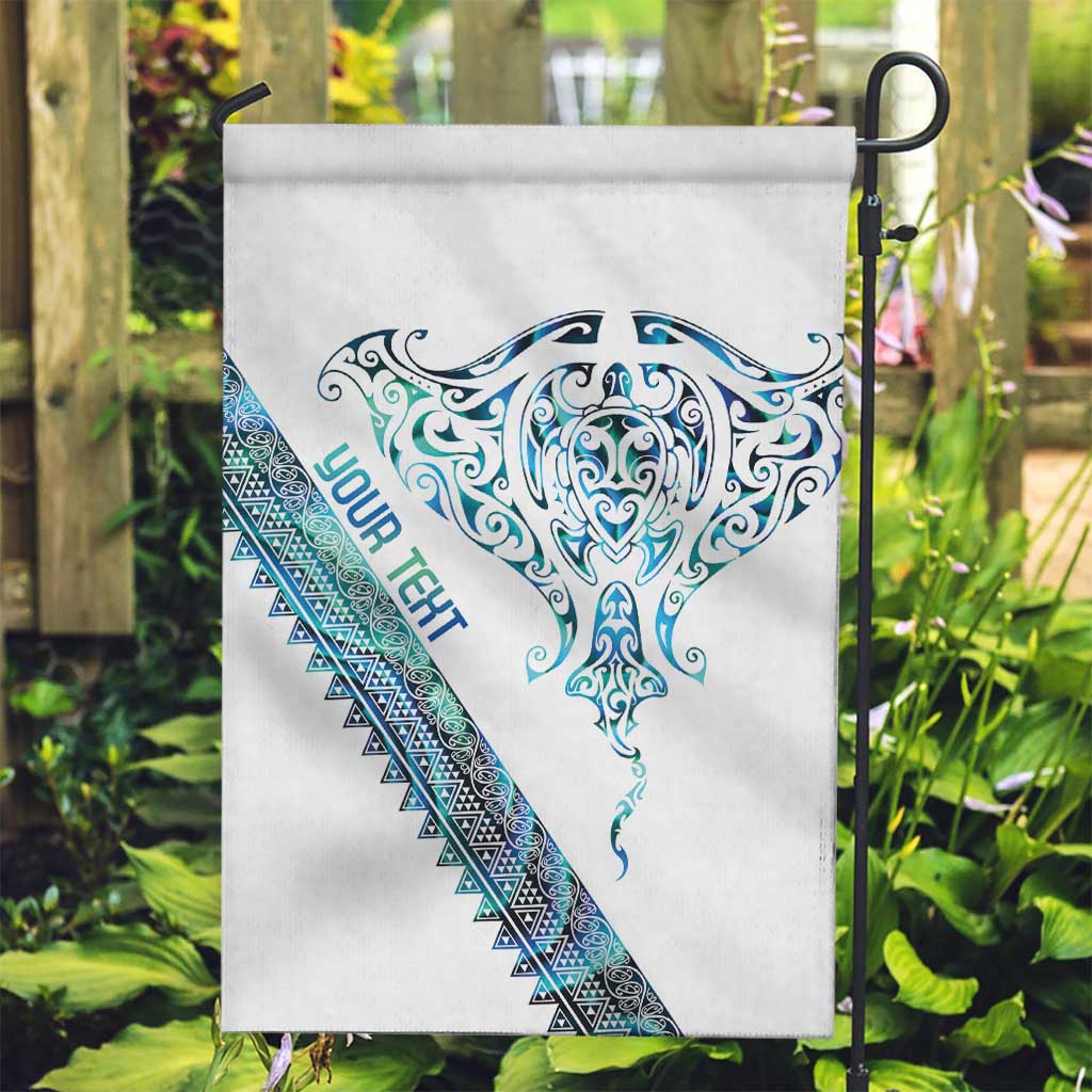 Kahui Whetu Paua shell Kowhaiwhai Taniko Personalised Garden Flag Manta Ray Shark-Turtle Maori Tribal Style